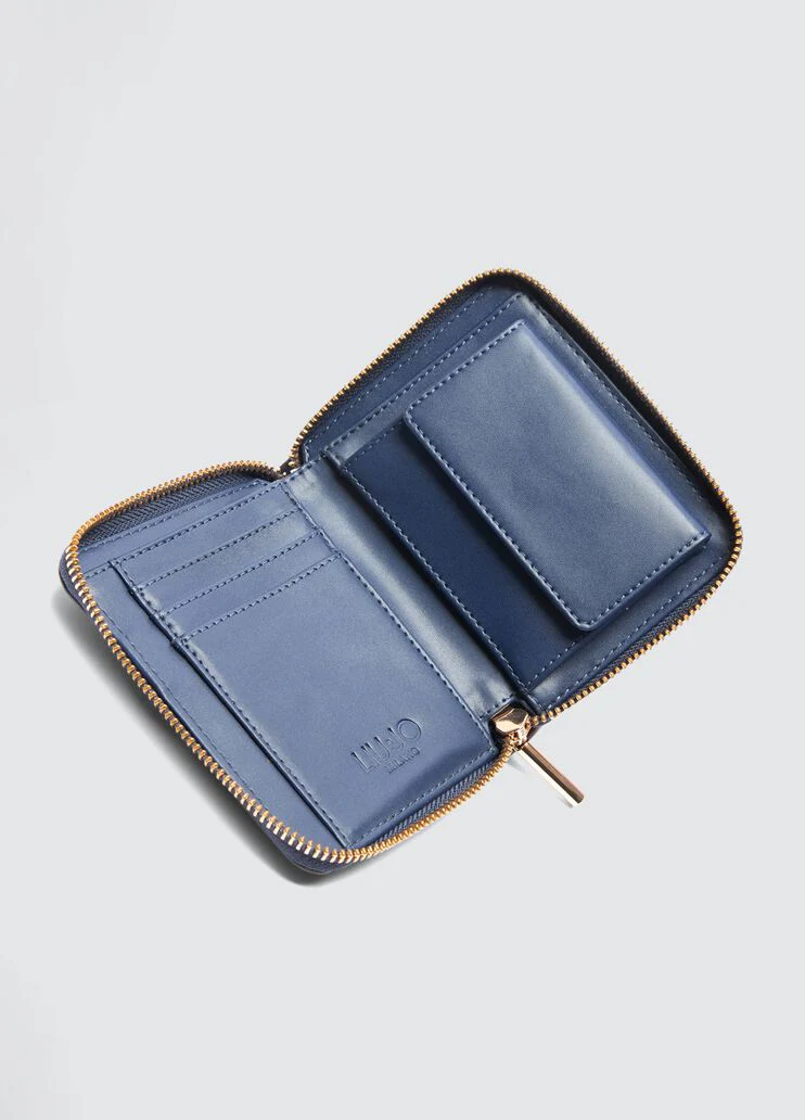 Tumbled zip-around purse