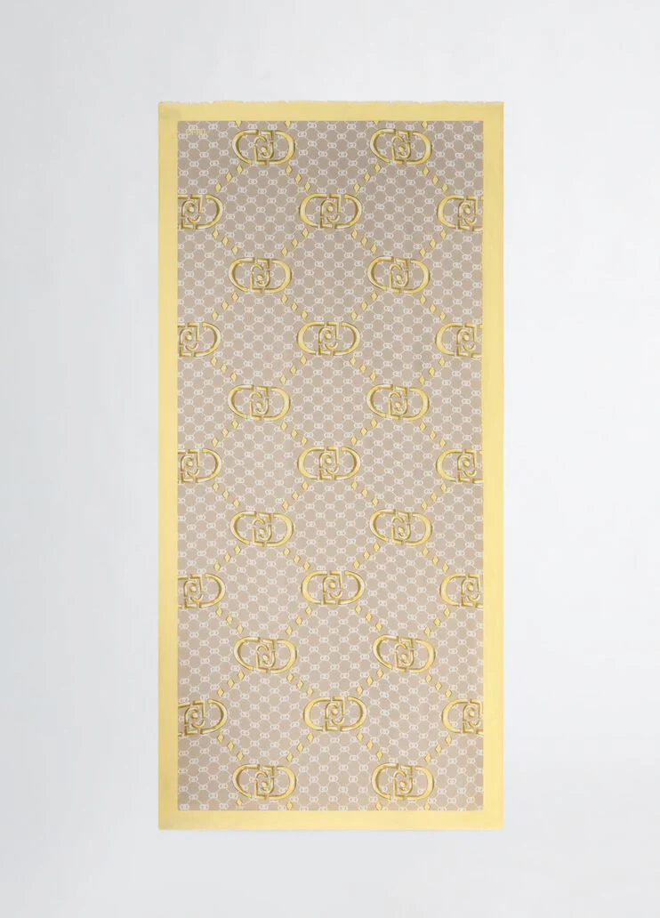 Beige stole with logo