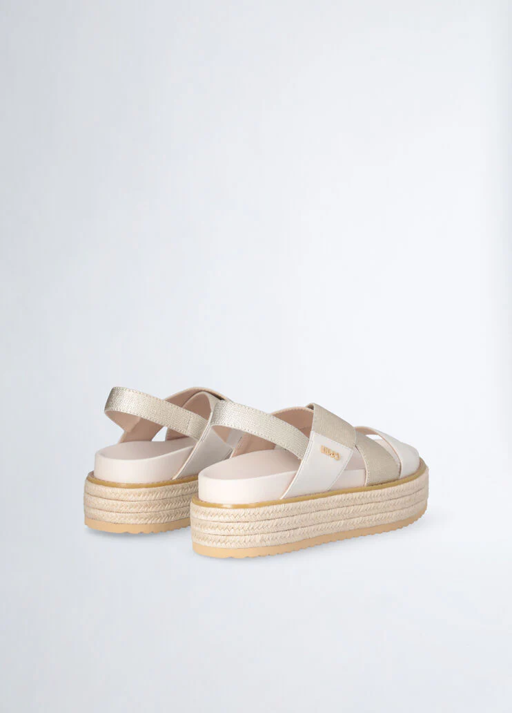 Woven platform sandals