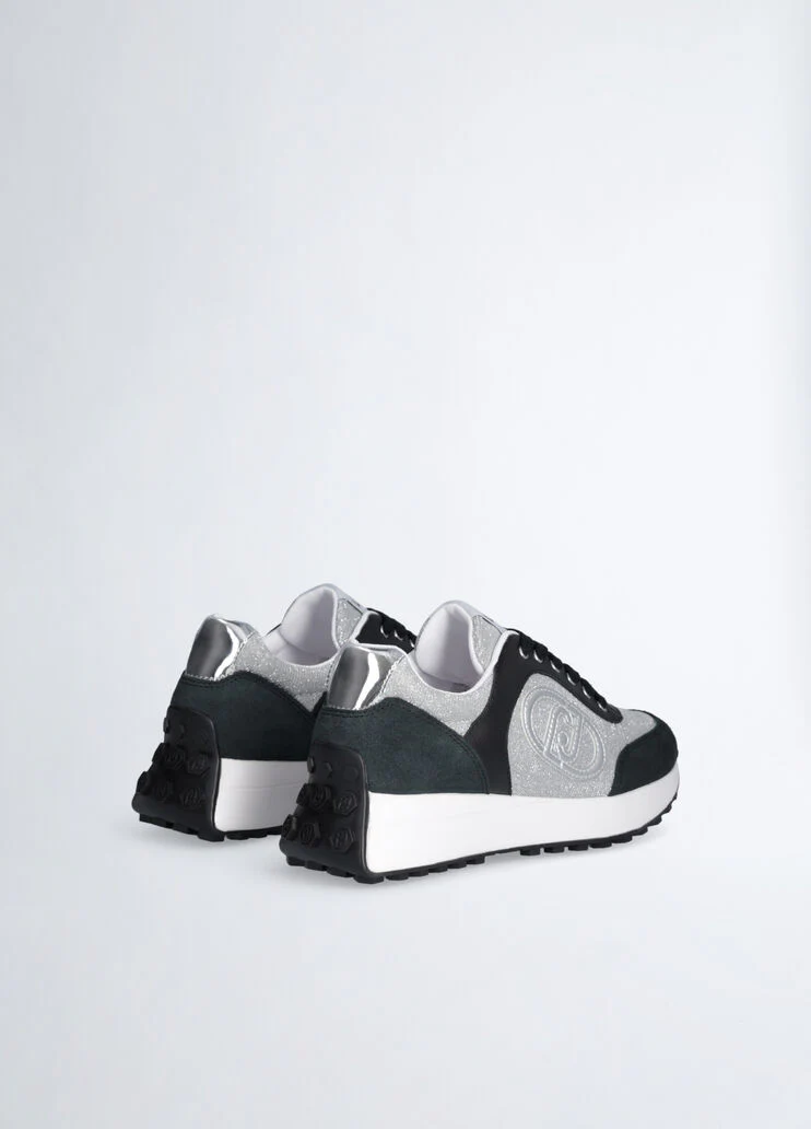 Black lurex sneakers