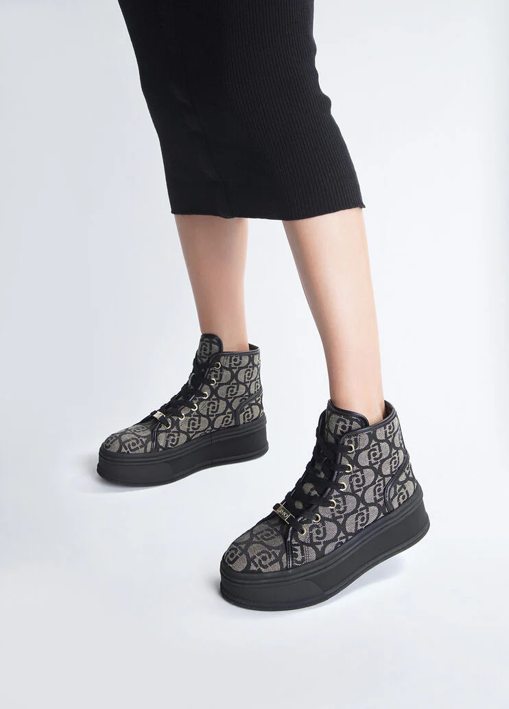 Monogram platform sneakers