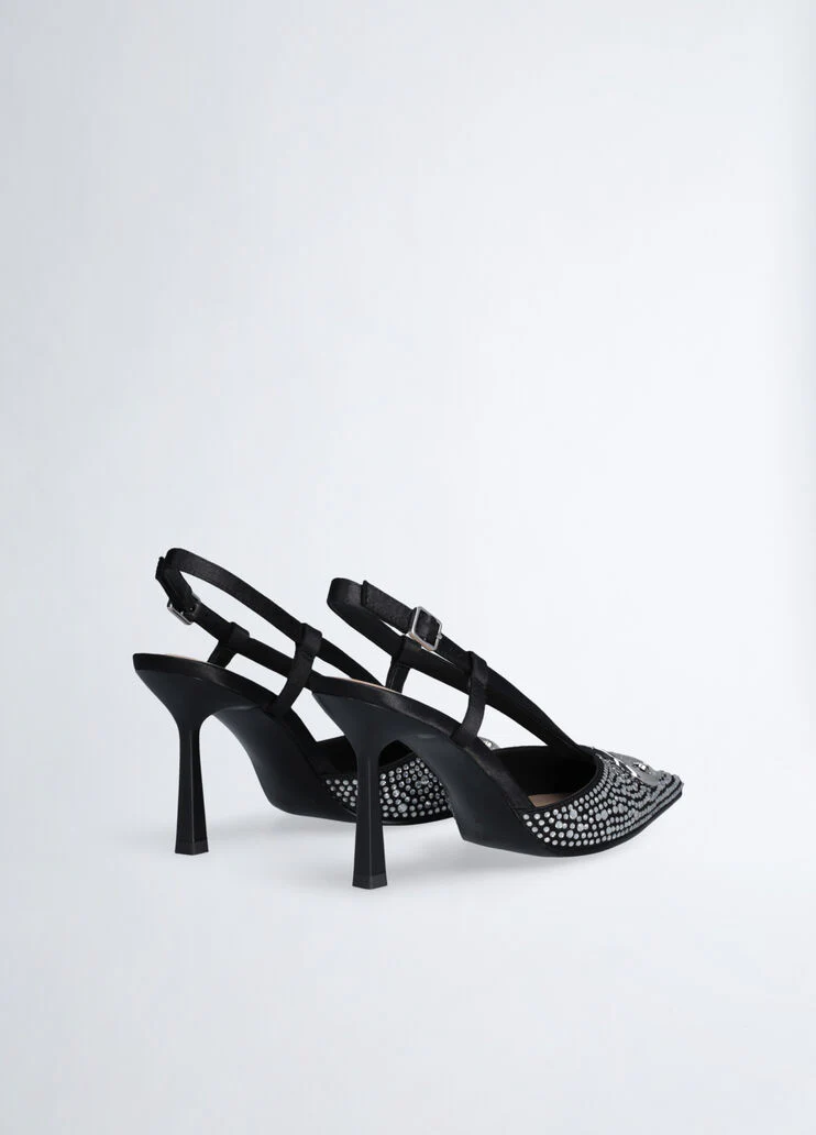 Full rhinestone slingbacks