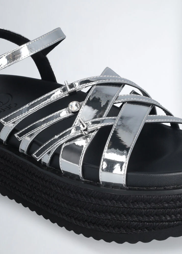 Mirrored platform sandals