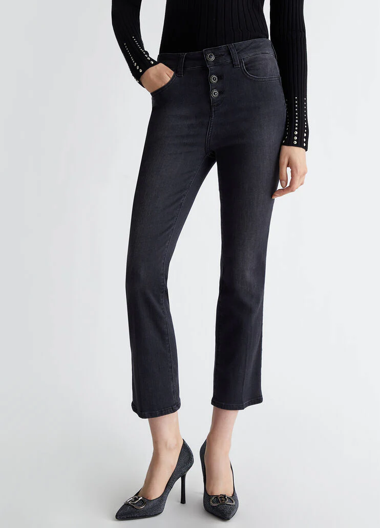 Cropped bootcut jeans