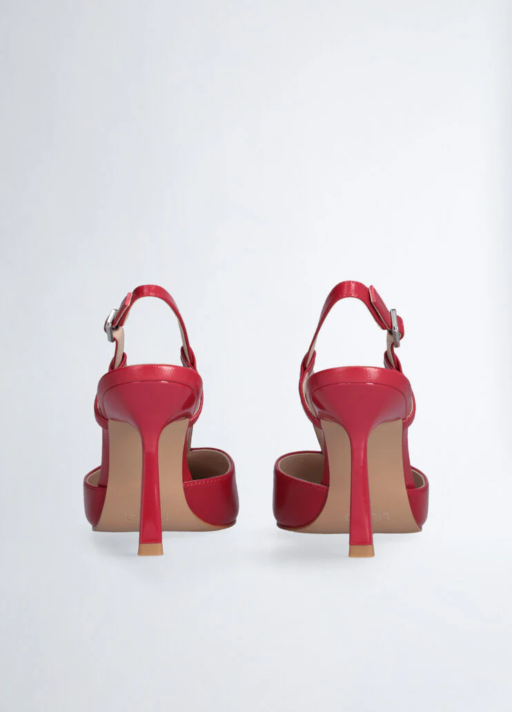 Slingbacks with maxi-logo