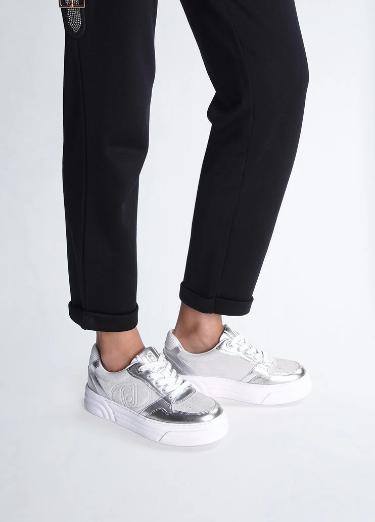 White suede sneakers