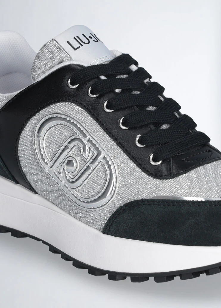 Black lurex sneakers