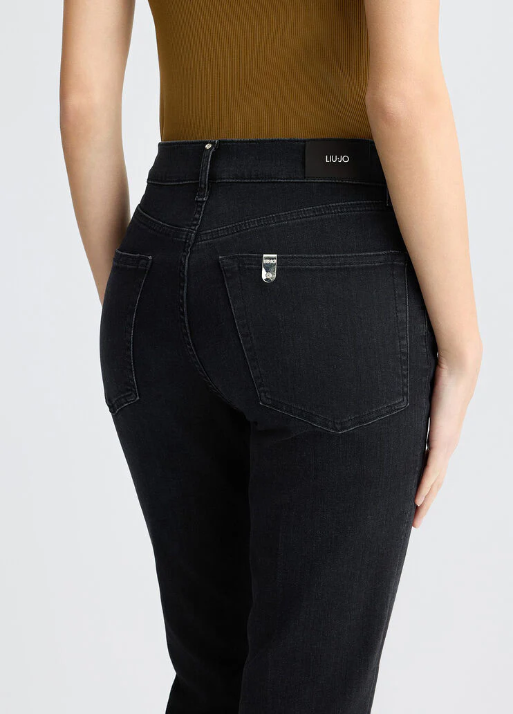 High-rise bootcut jeans