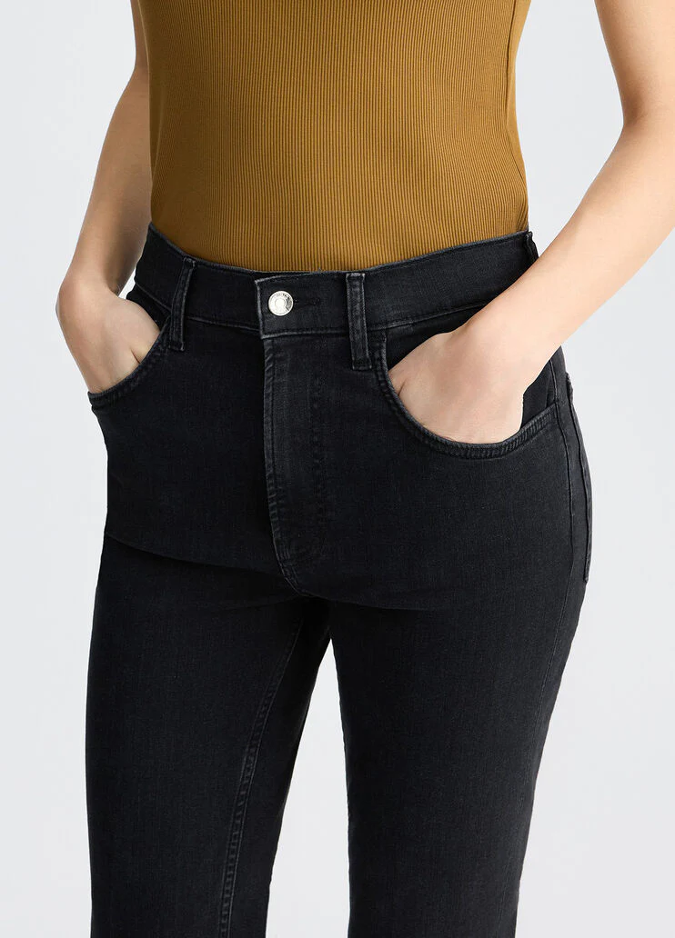 High-rise bootcut jeans