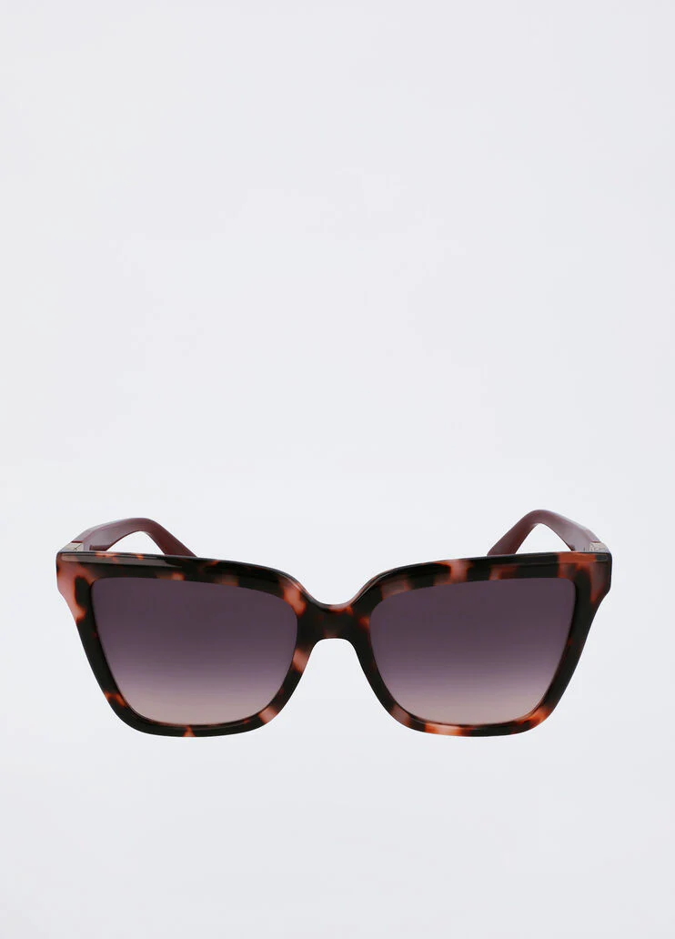 Pink tortoiseshell cat-eye sunglasses