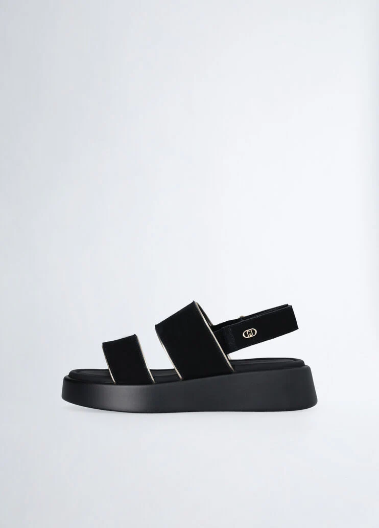 Suede platform sandals