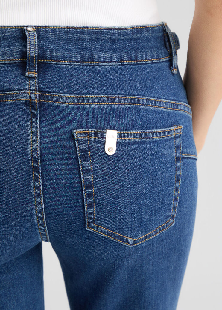 High-waisted skinny jeans