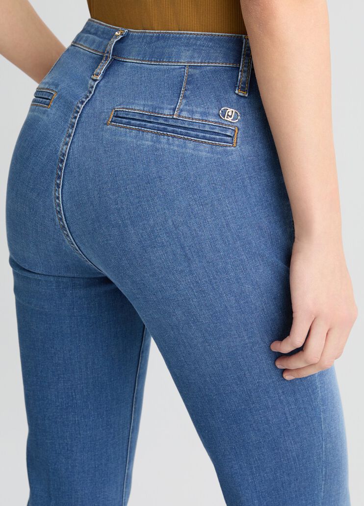 High-rise flared jeans