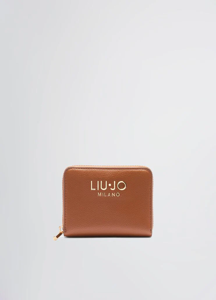 Tumbled zip-around purse