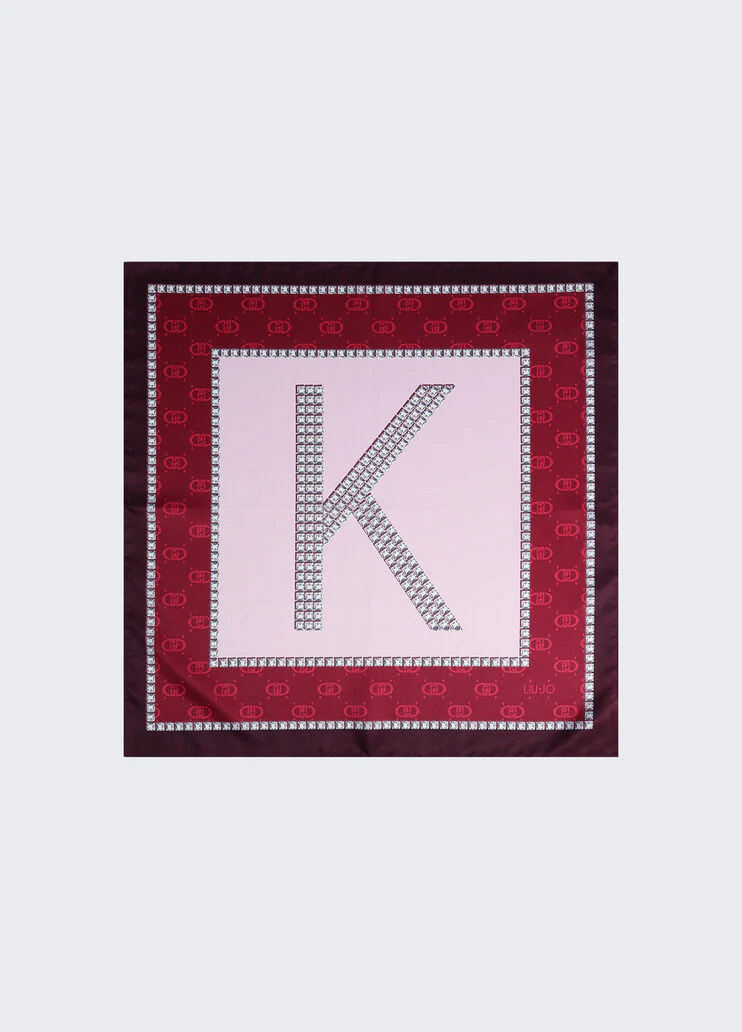 Red letter K foulard