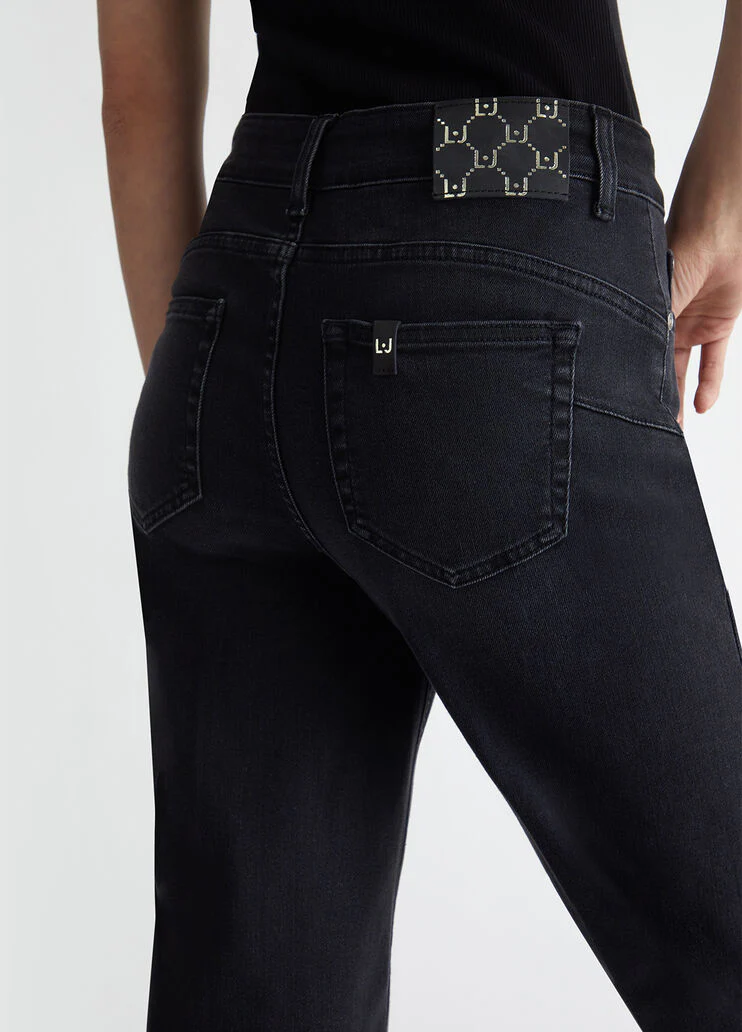 High-rise flared jeans