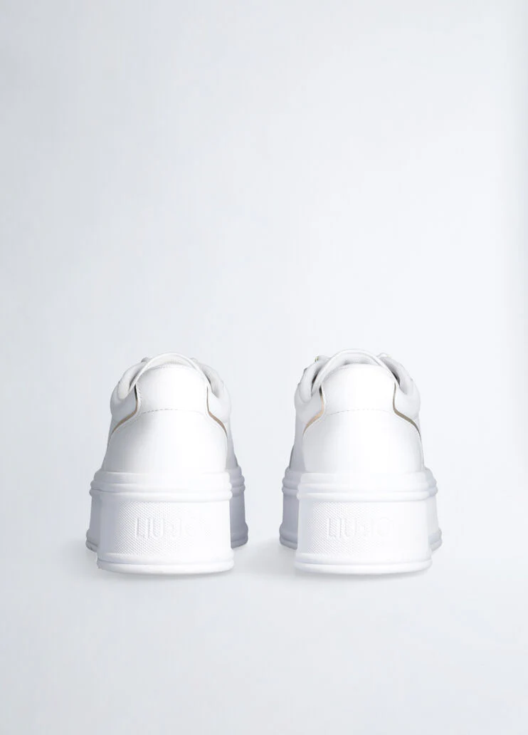 Platform sneakers with jewel stones