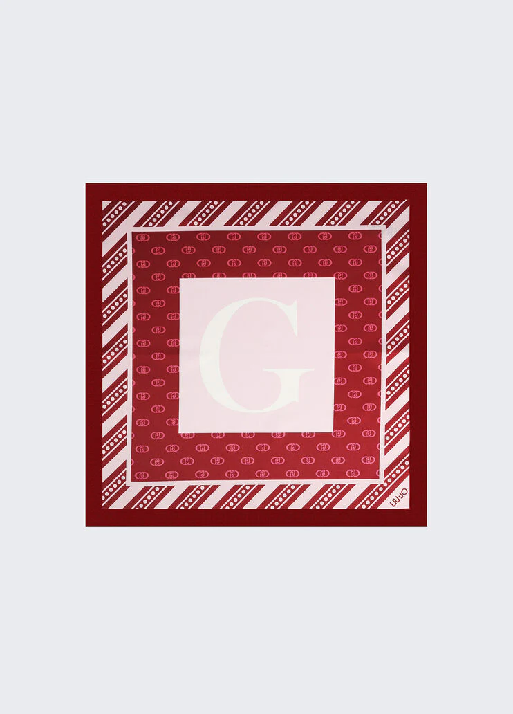 Red letter G foulard