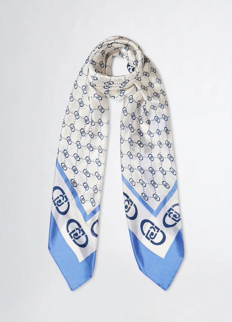 Blue foulard with logo