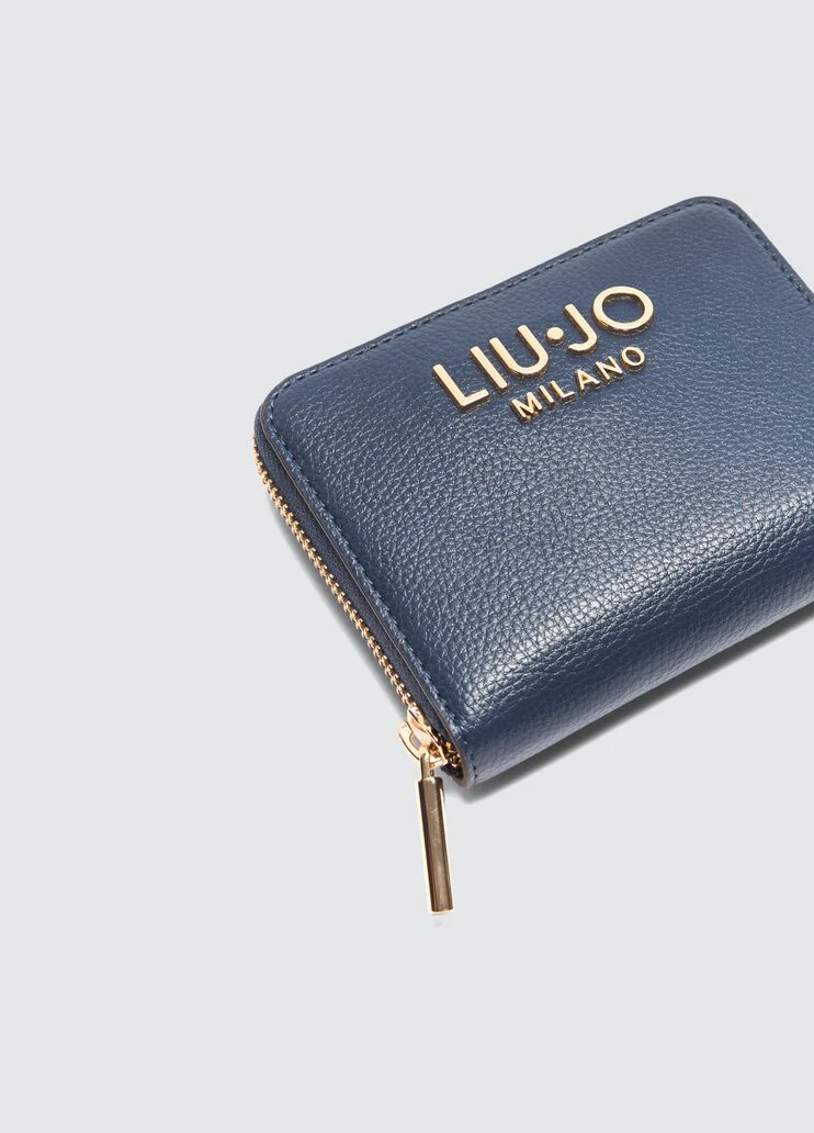 Tumbled zip-around purse