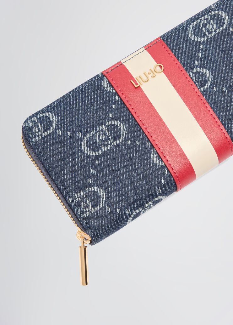 Jacquard zip-around wallet