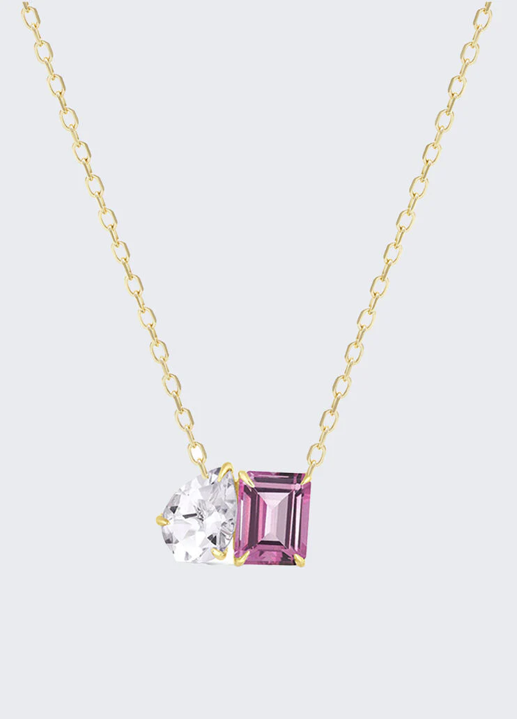 Necklace with jewel charm