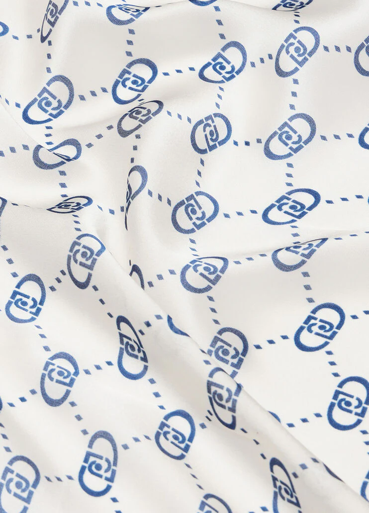 Blue foulard with logo