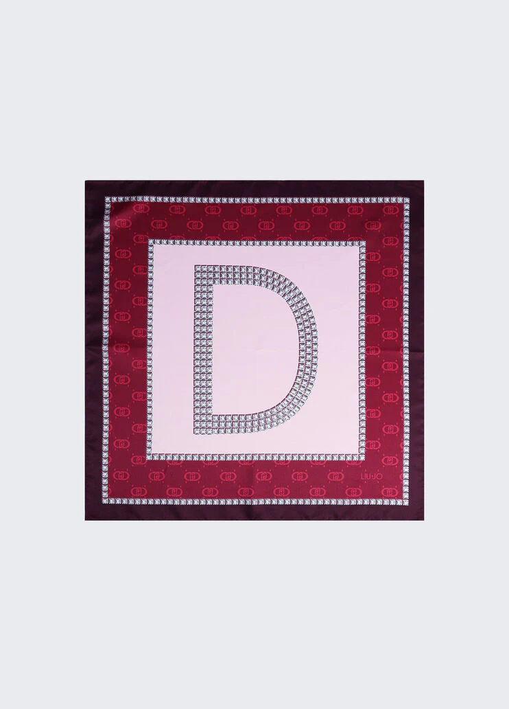 Red letter D foulard