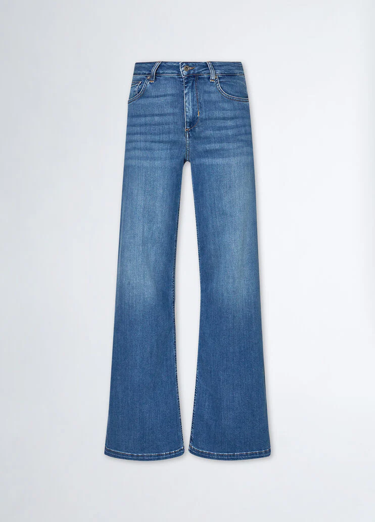 High-rise flared jeans