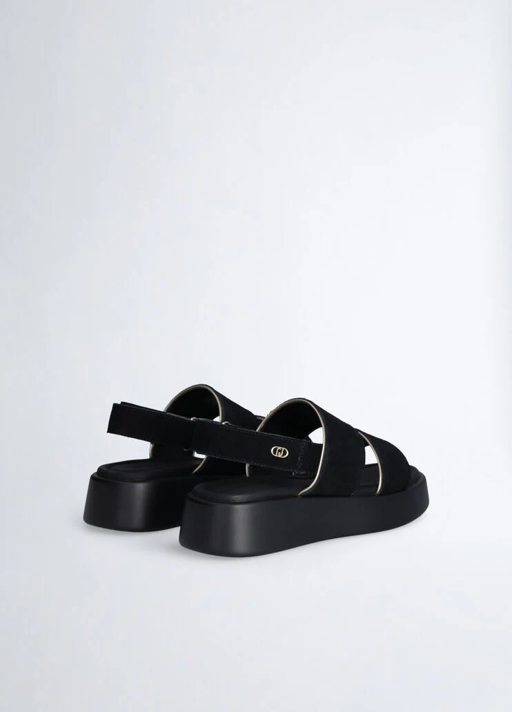 Suede platform sandals