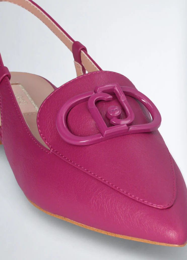 Pink slingback ballet flats