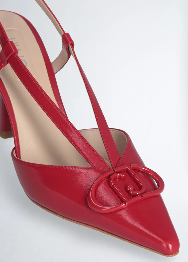 Slingbacks with maxi-logo