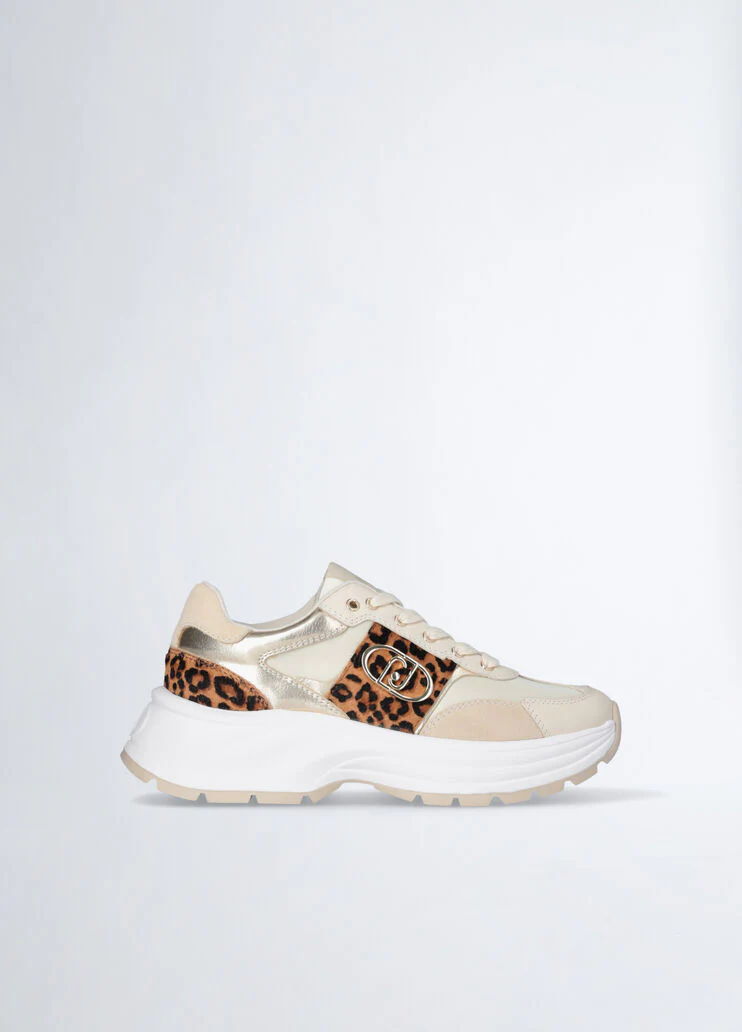 Sneakers with pony hair details