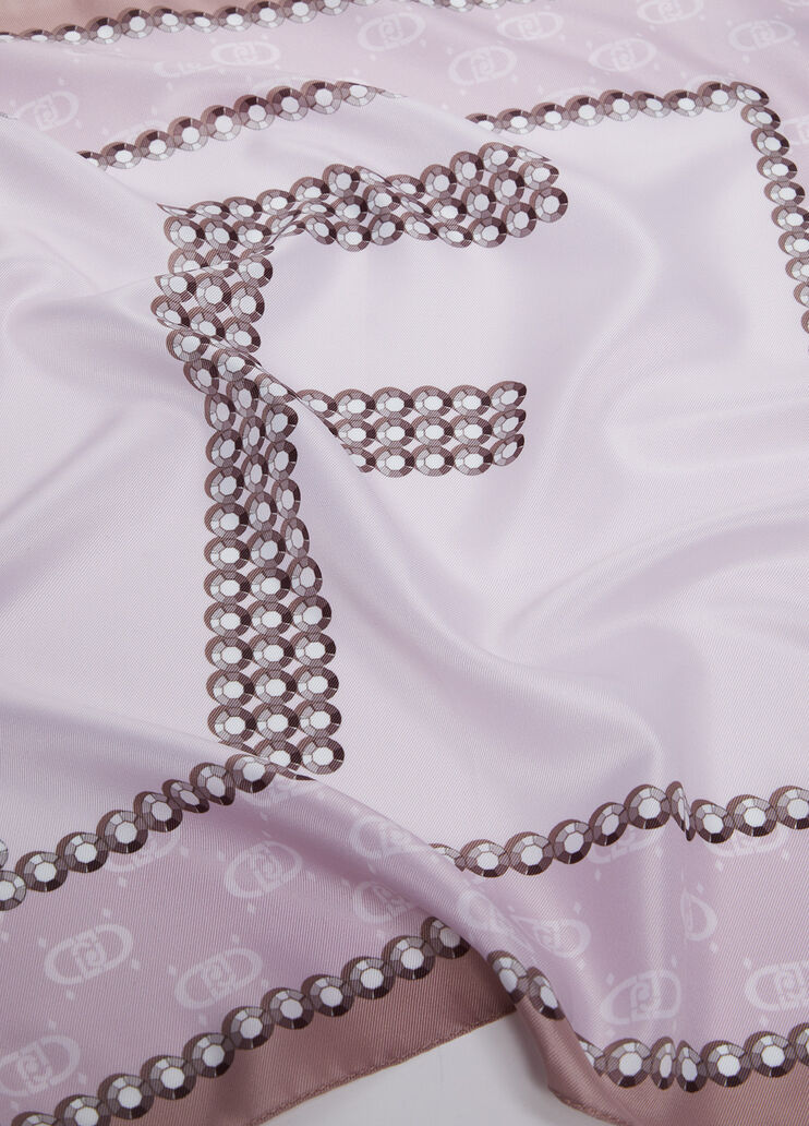 Beige letter F foulard