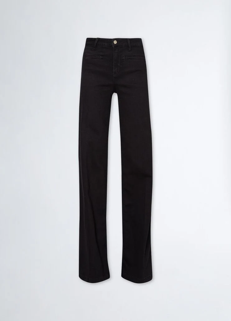 High-rise flared jeans