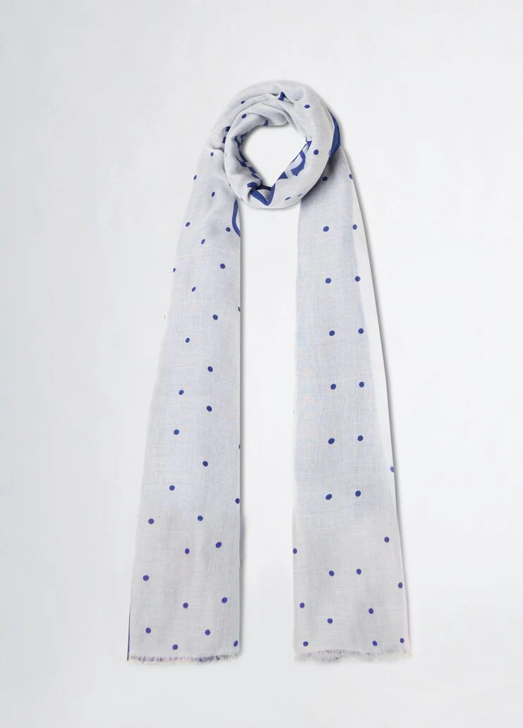 Blue color-block stole