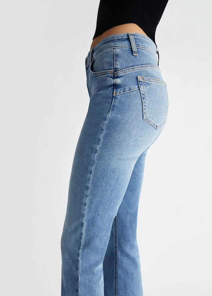 High-rise flared jeans