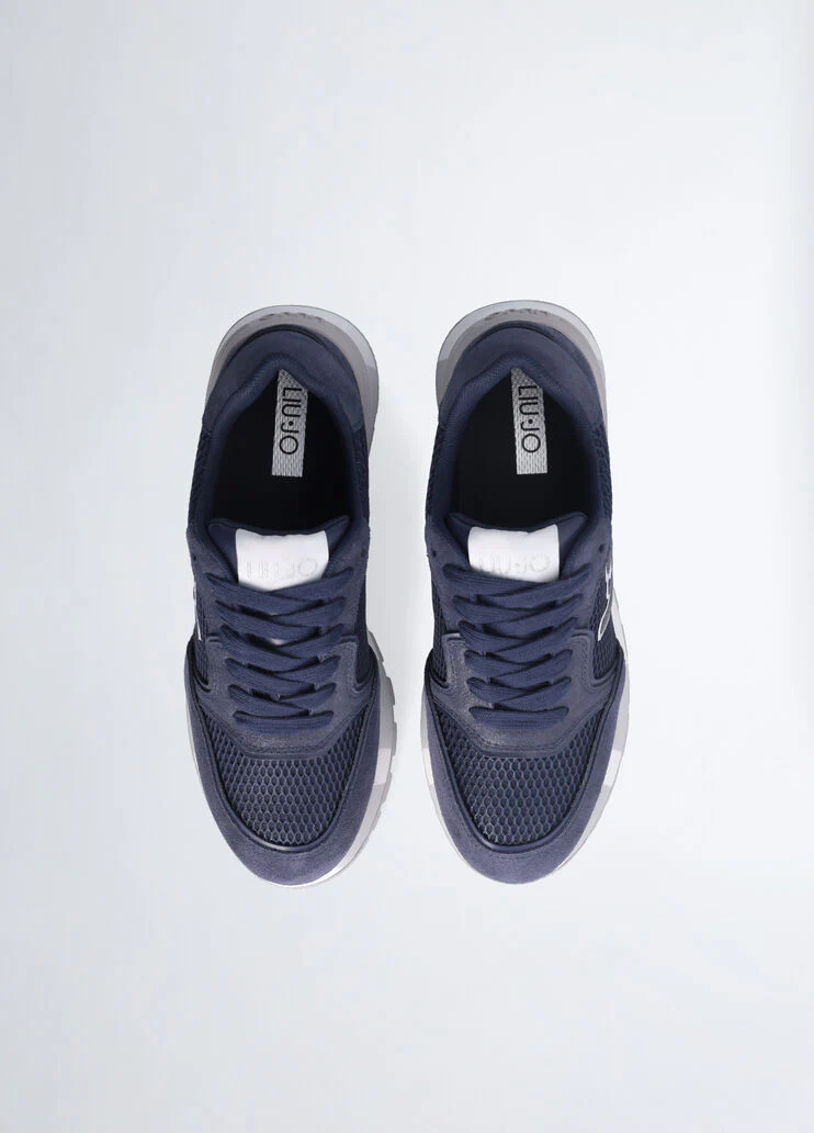 Blue platform sneakers