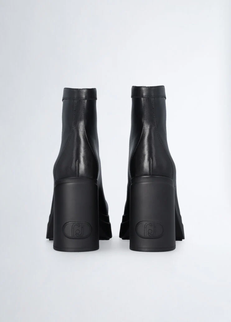 Black ankle boots with zip