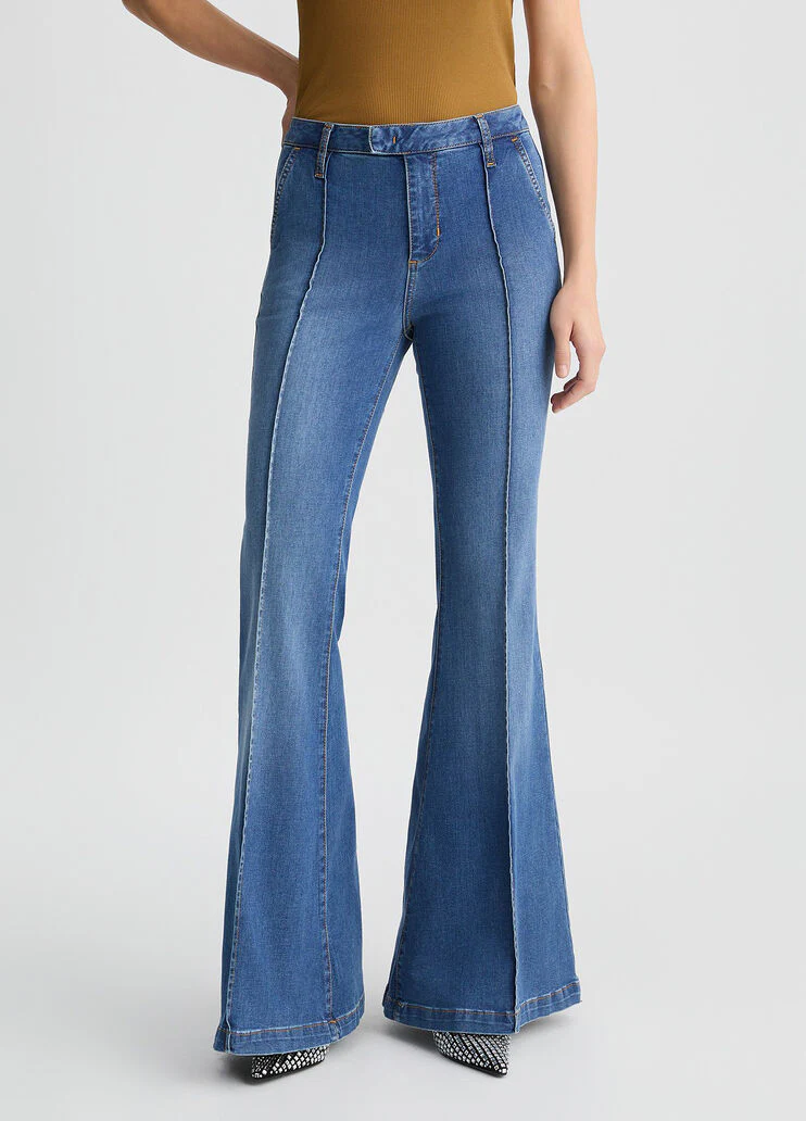 High-rise flared jeans