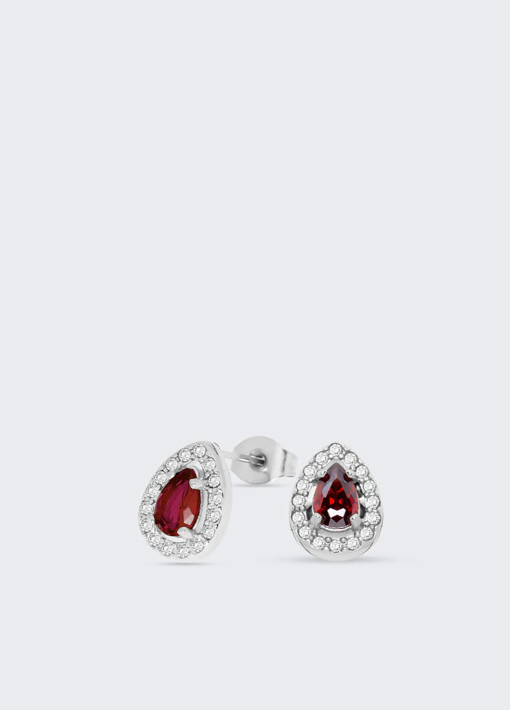 Earrings with gemstones