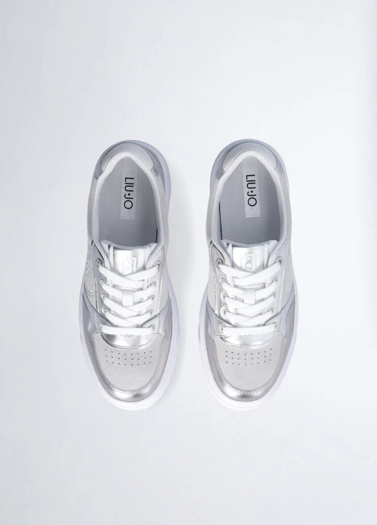 White suede sneakers