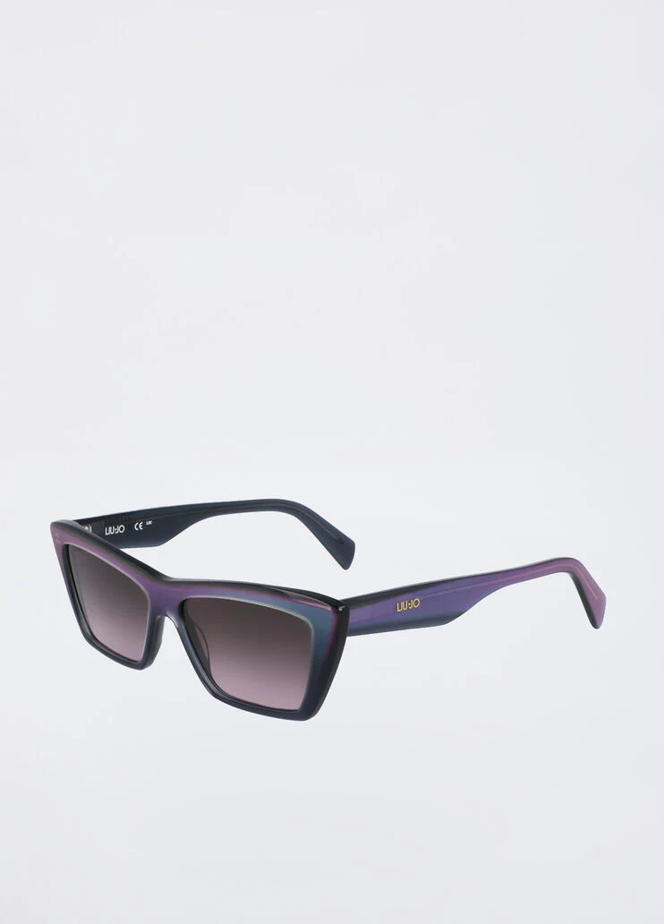 Two-tone cat-eye sunglasses