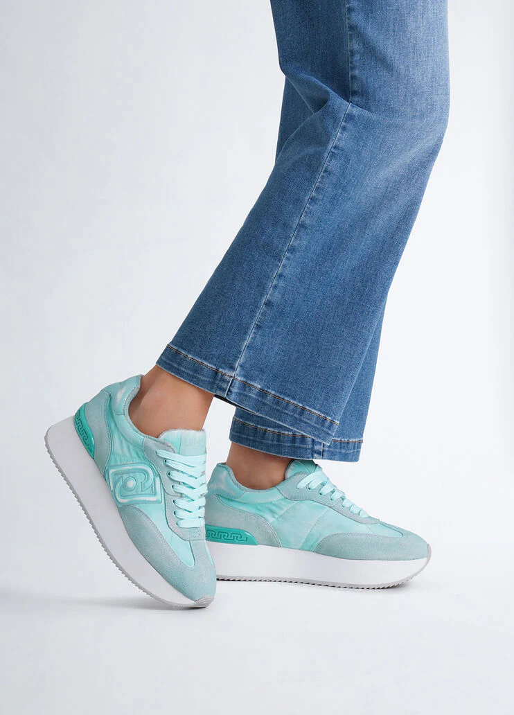 Faded platform sneakers