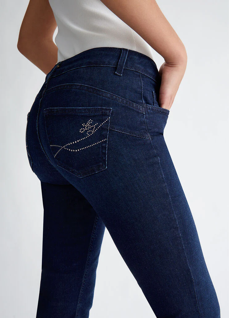 Bootcut bottom up jeans