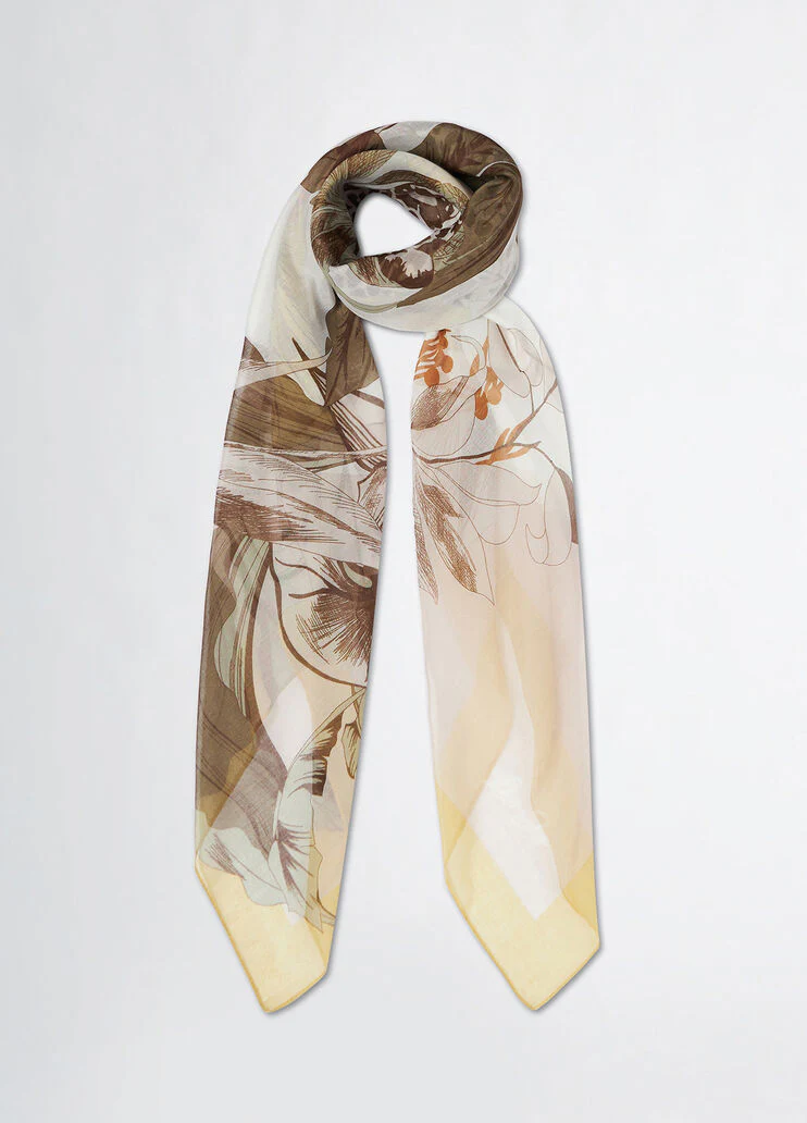 Scarf with floral print