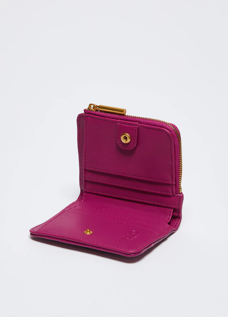 Glossy wallet with zip