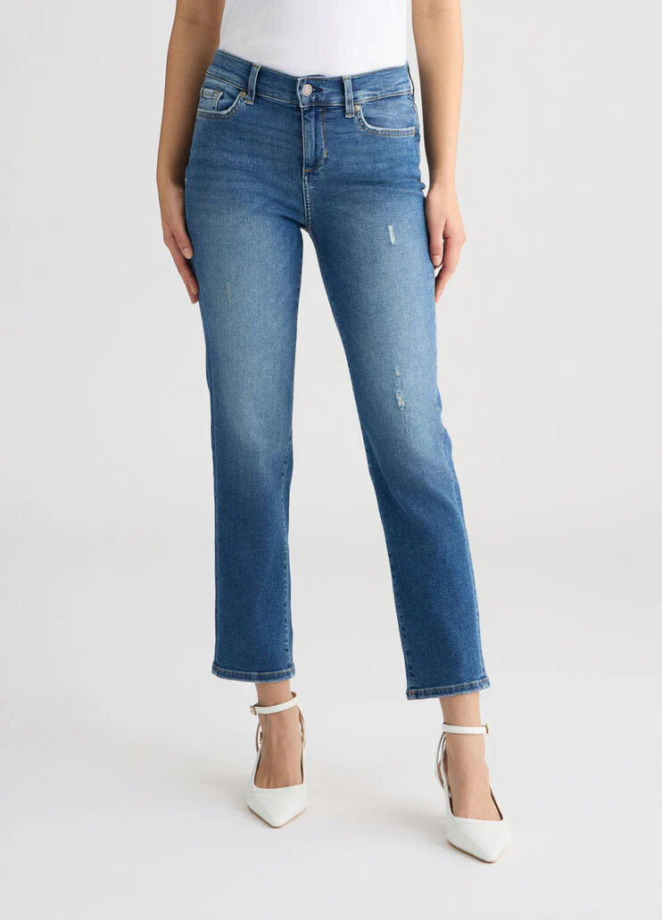 Slim jeans with gemstones