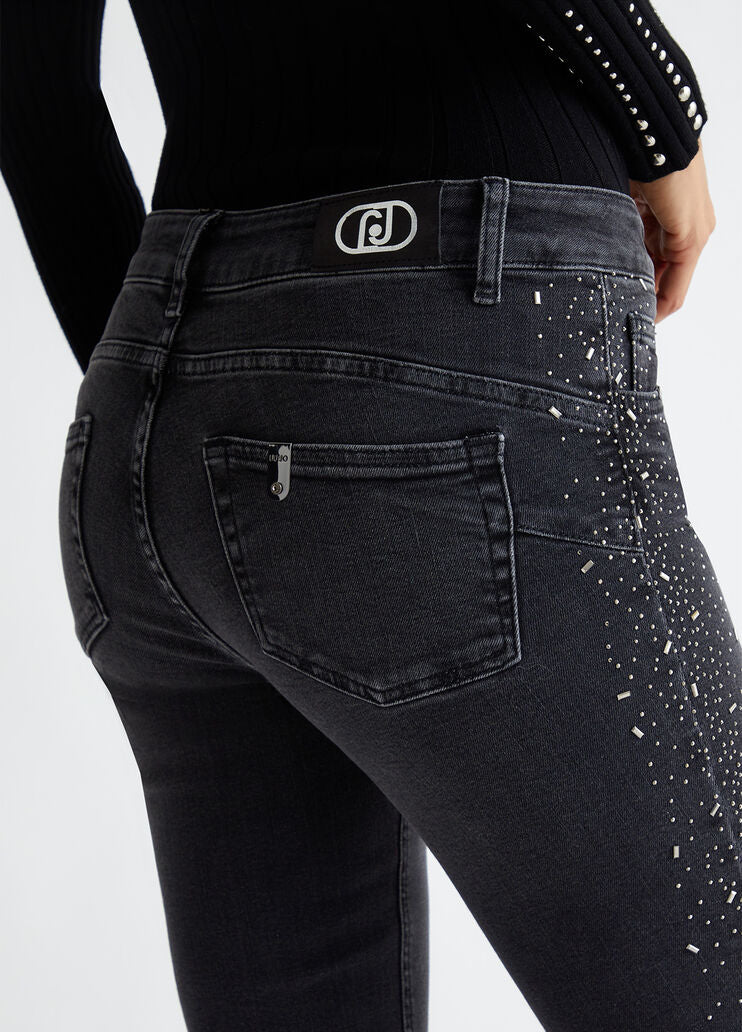 Bottom Up skinny jeans with gemstones