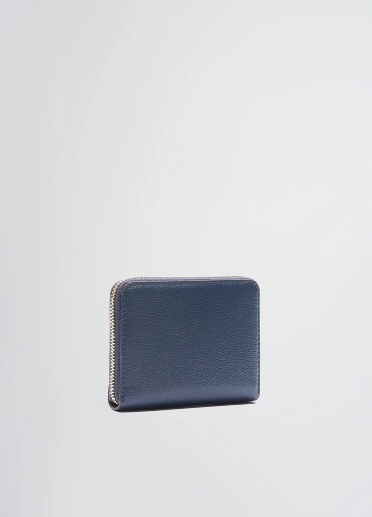 Tumbled zip-around purse